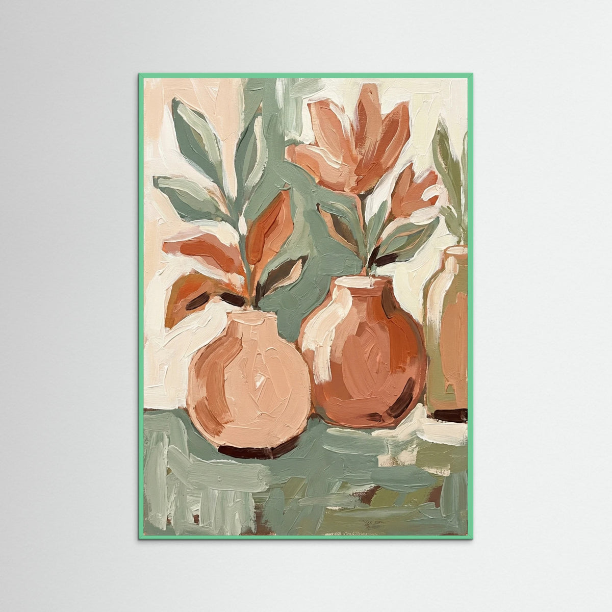 Mint Wood Petal Strokes