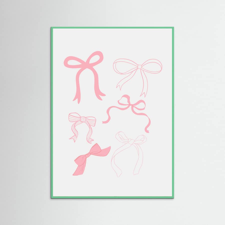 Pink Bows Poster – plakat og kunsttryk