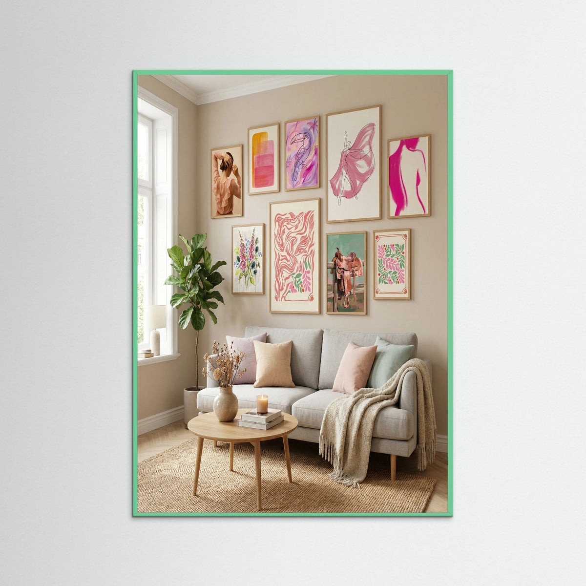 Mint Wood Pink Cowgirl