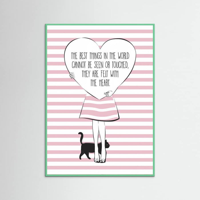 Pink Heart Poster – Poster und Kunstdruck