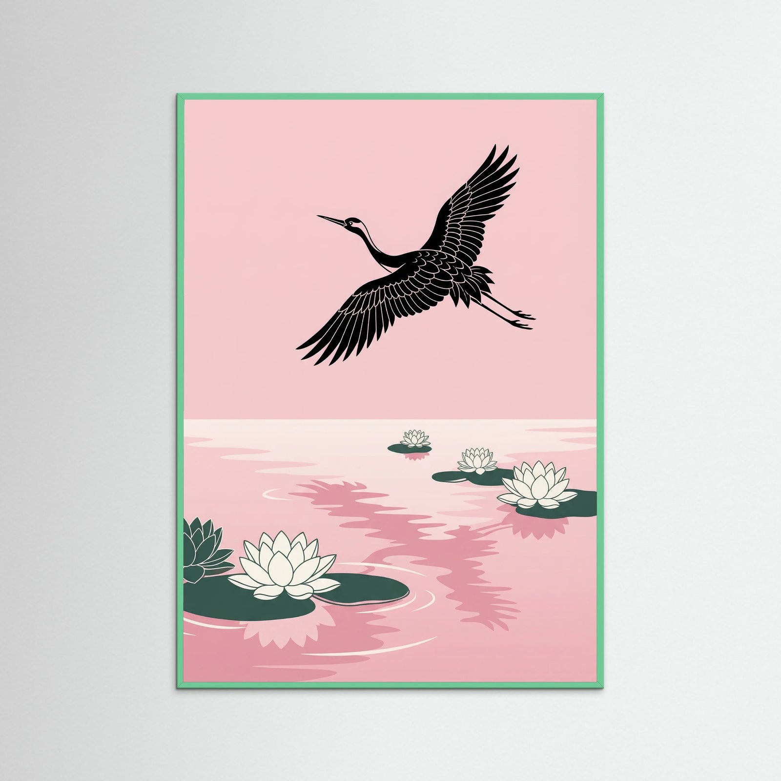 Mint Wood Pink Sky Flight