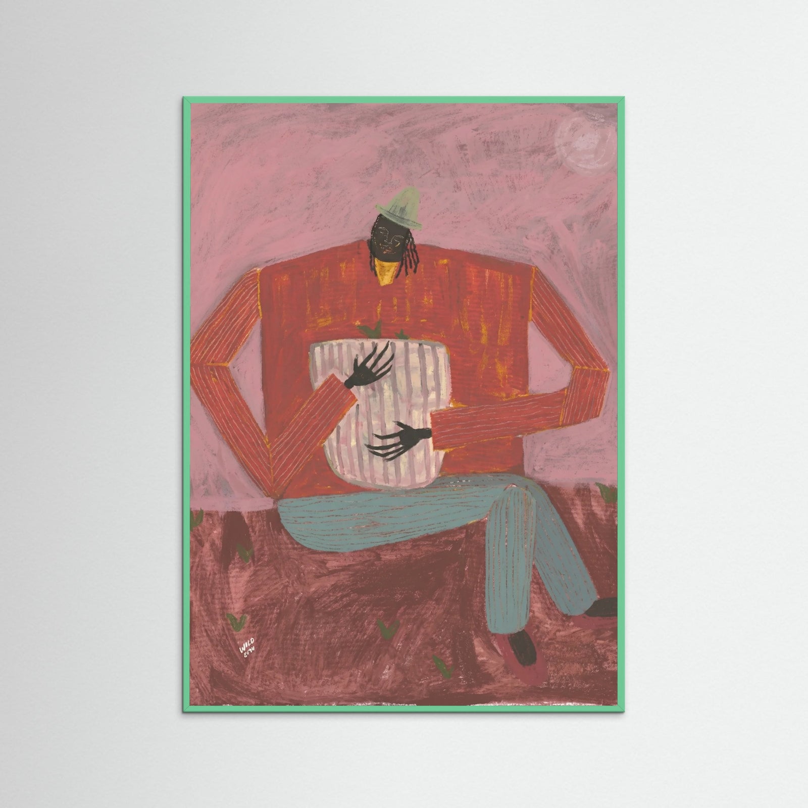 Mint Wood Plant Keeper