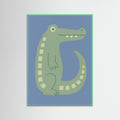 Mint Wood Playful Crocodile