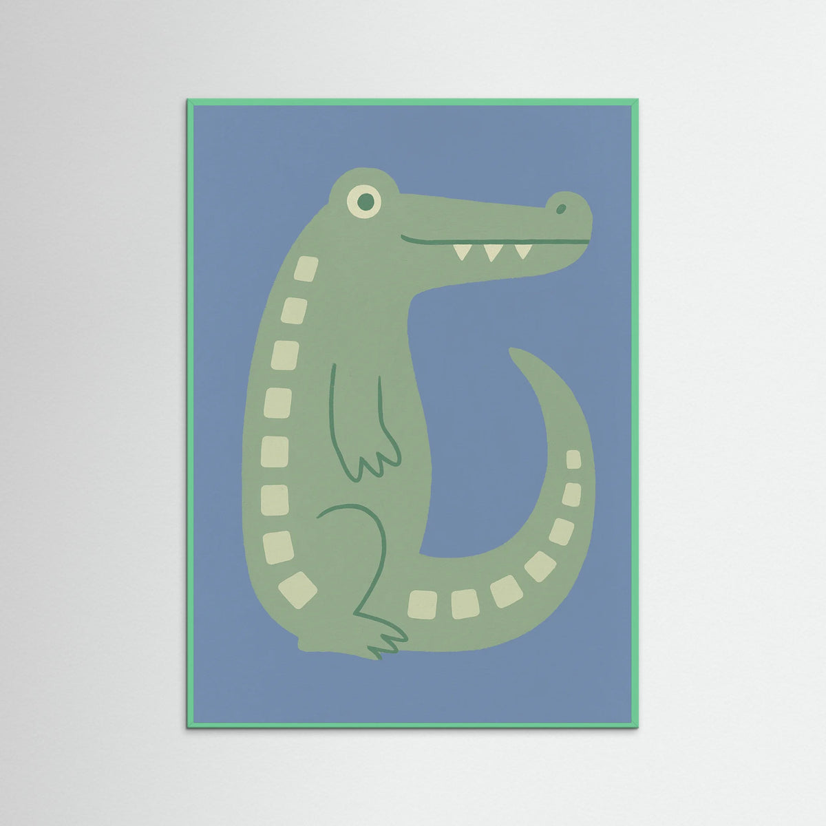 Mint Wood Playful Crocodile