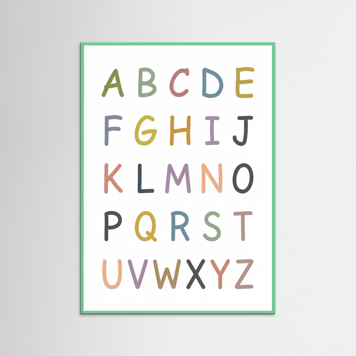 Mint Wood Playful Number Chart