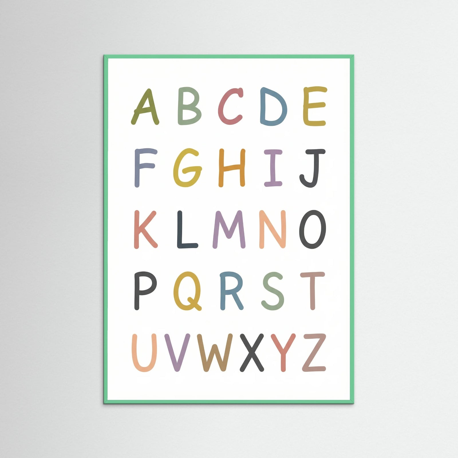 Mint Wood Playful Number Chart