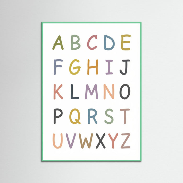 Mint Wood Playful Number Chart