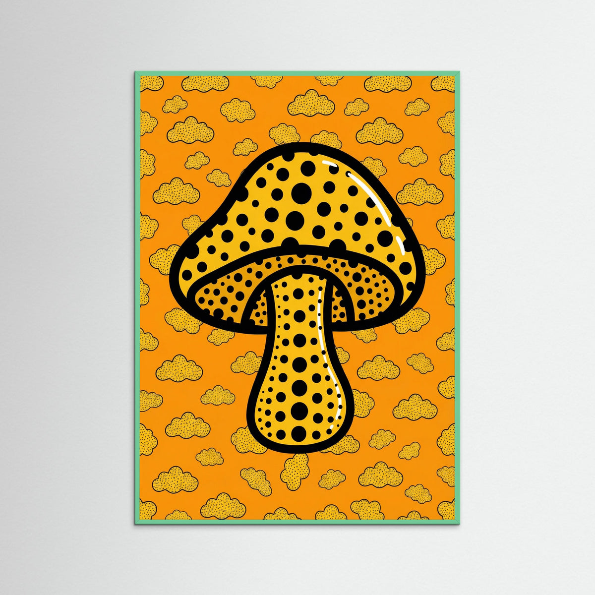 Mint Wood Polka Dot Gourd