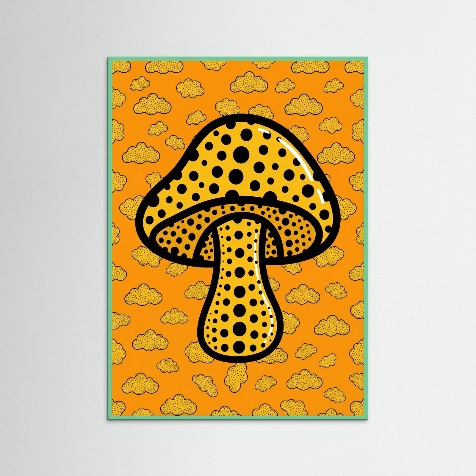 Mint Wood Polka Dot Gourd