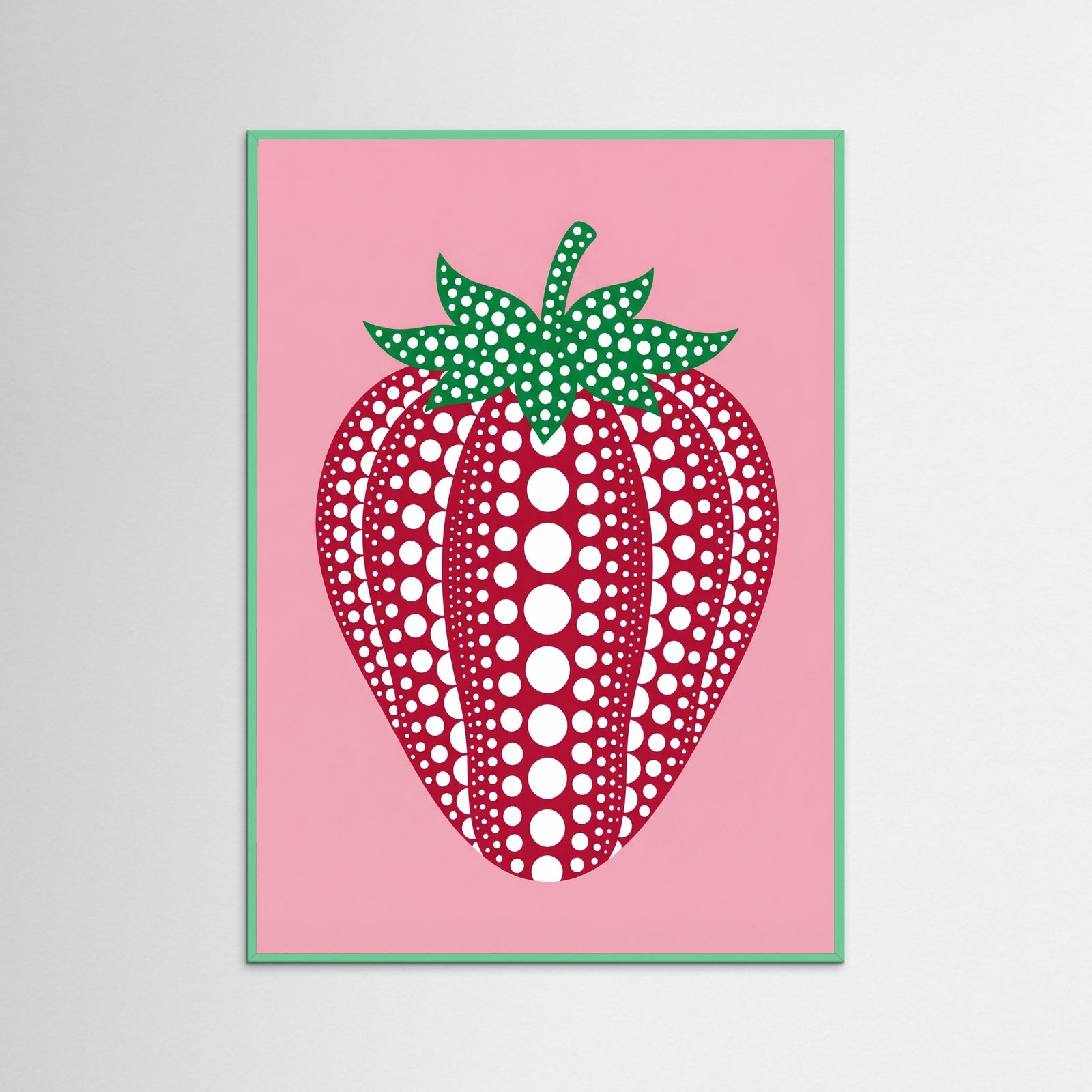 Mint Wood Polka Pumpkin Art