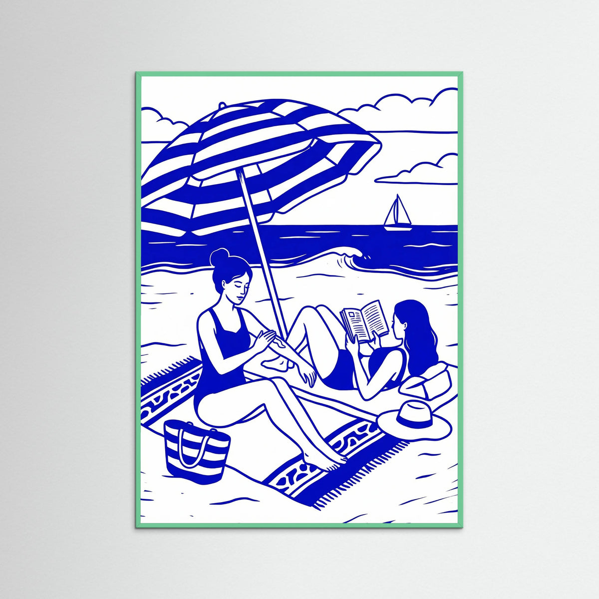 Mint Wood Poolside Serenity Blue