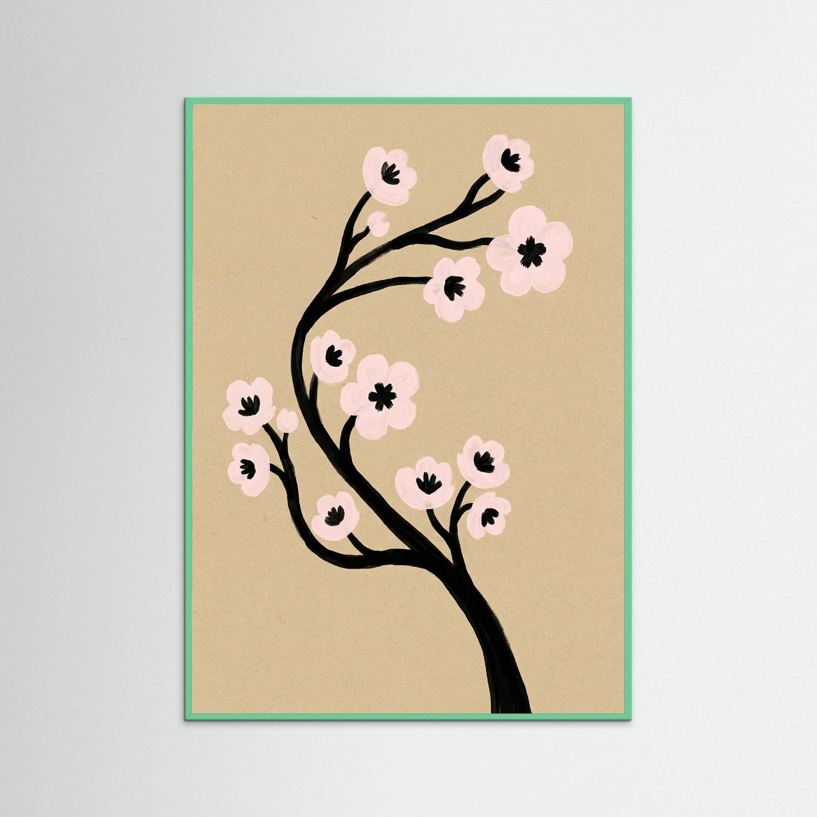 Mint Wood Poppy Silhouette