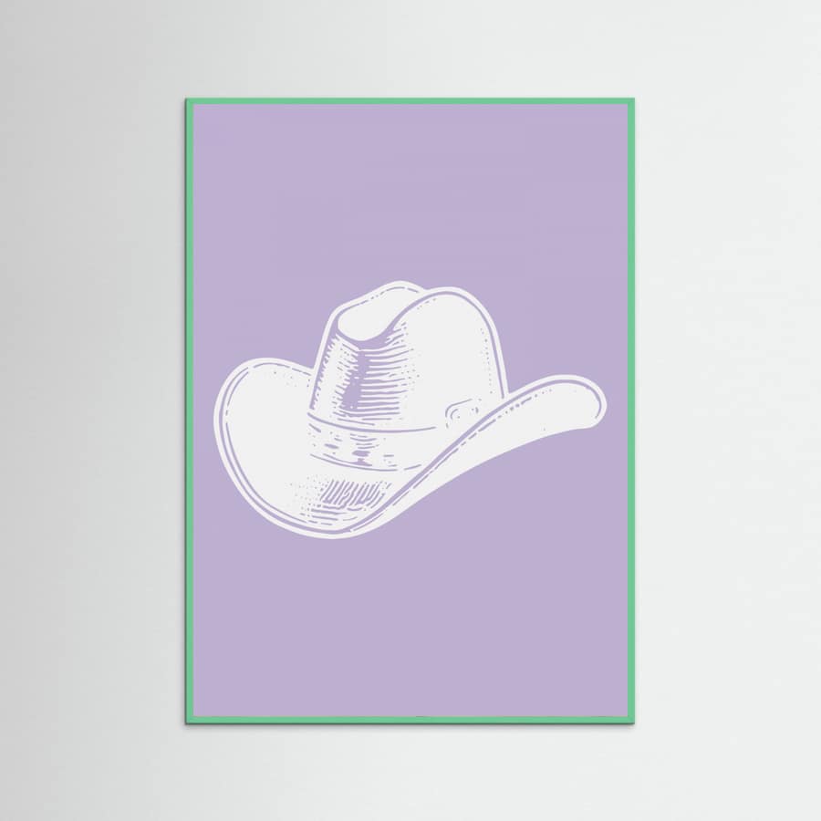 Plakat Purple Cowboy Hat – plakat i druk artystyczny
