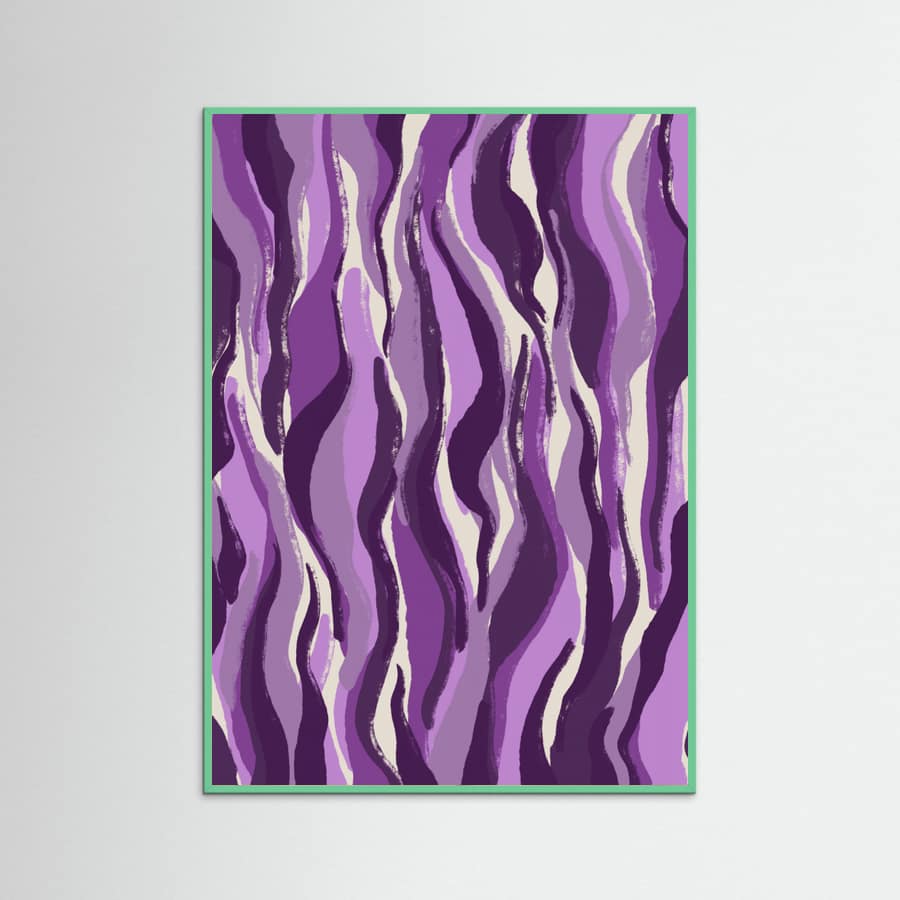 Purple Flame Waves Poster – plakat og kunsttryk
