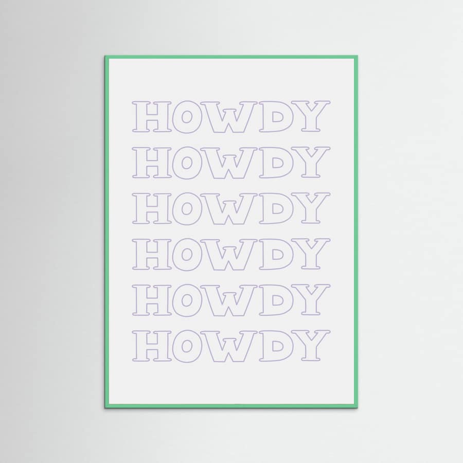 Plakat Purple Howdy – plakat i druk artystyczny