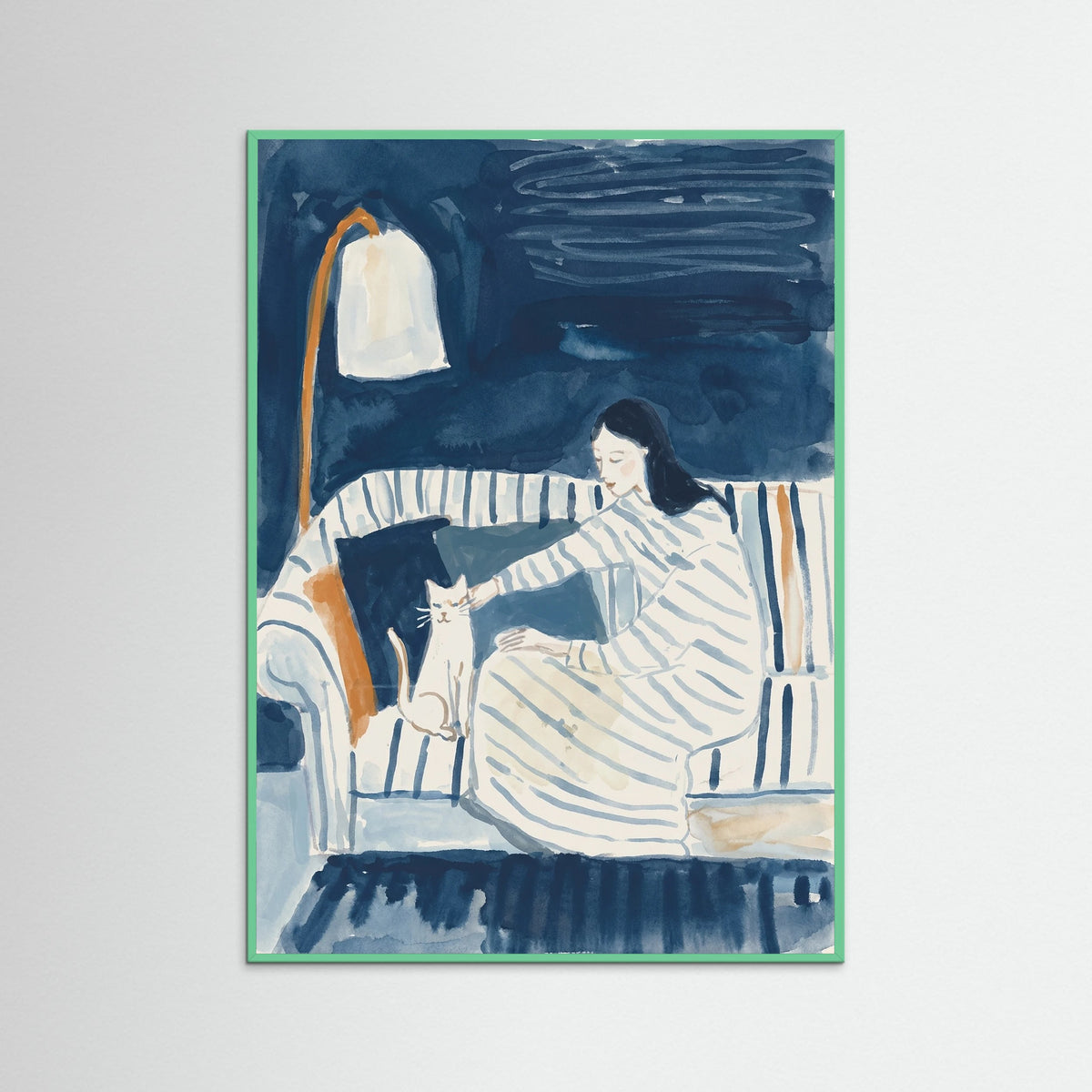 Mint Wood Quiet Companionship Blue