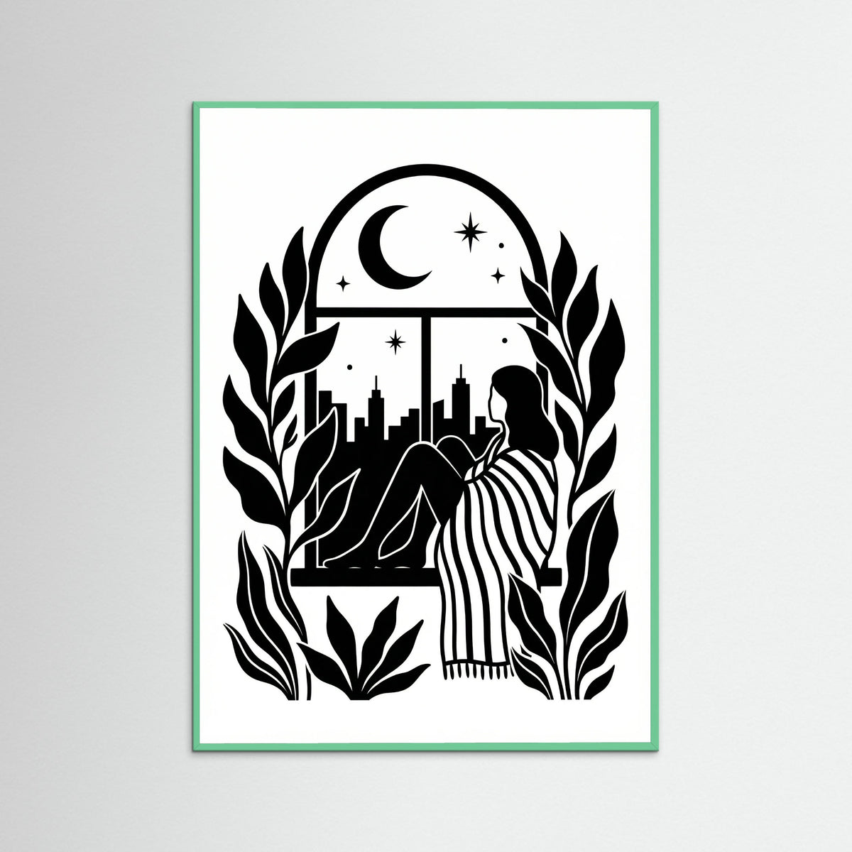 Mint Wood Quiet Contemplation Black