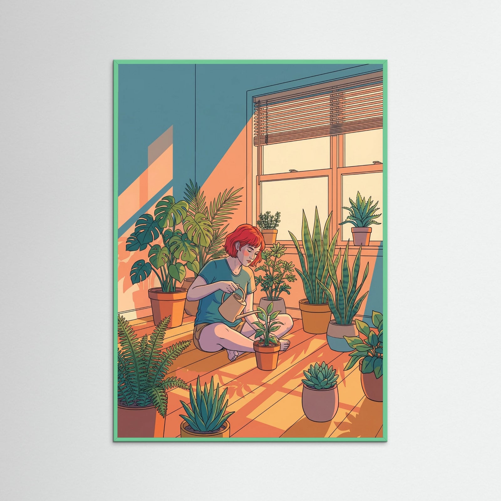 Mint Wood Quiet Reflection Blue