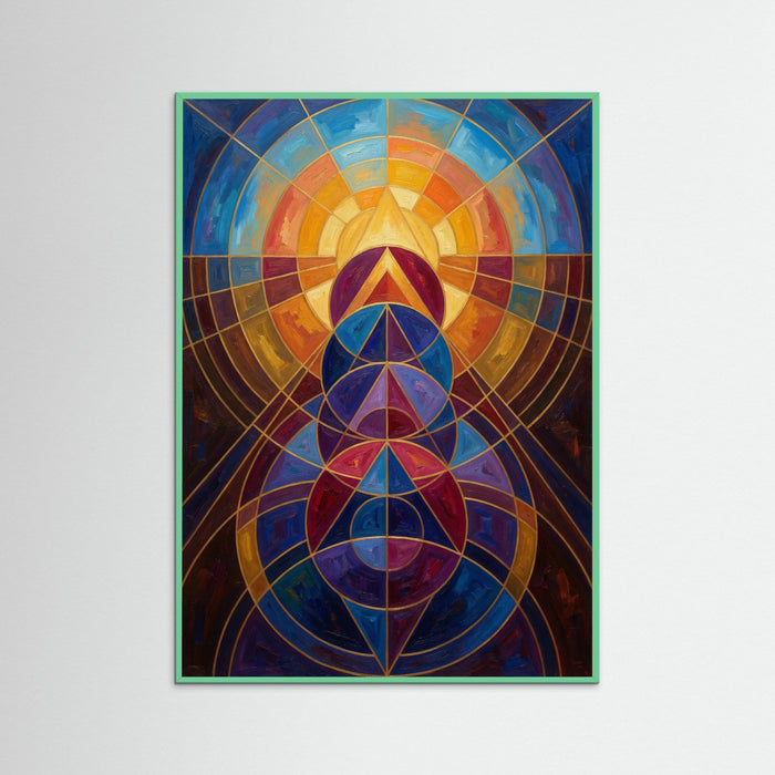 Mint Wood Radiant Mandala