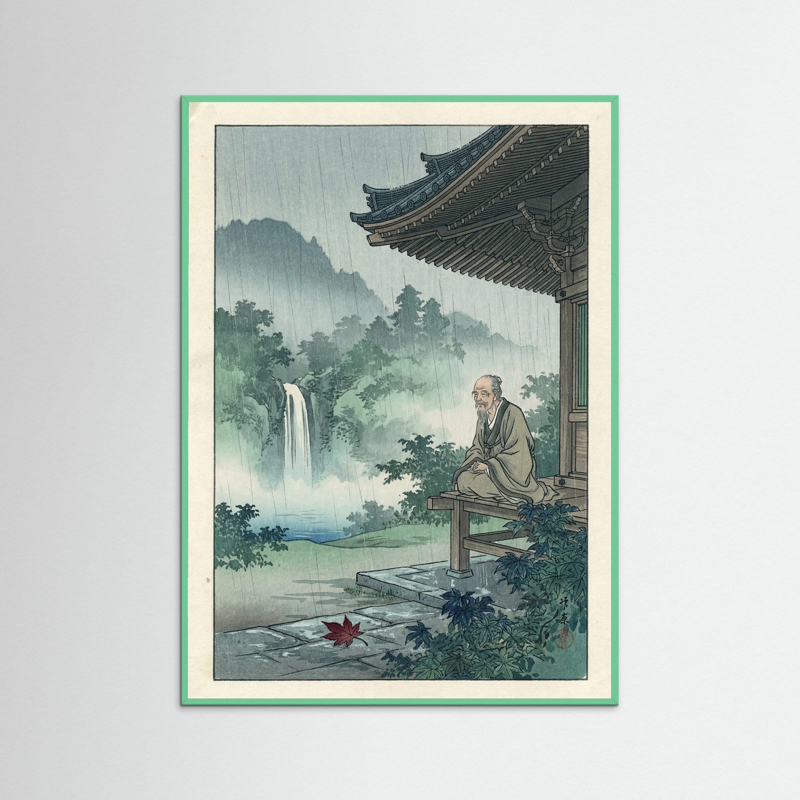 Mint Wood Rainy Promenade