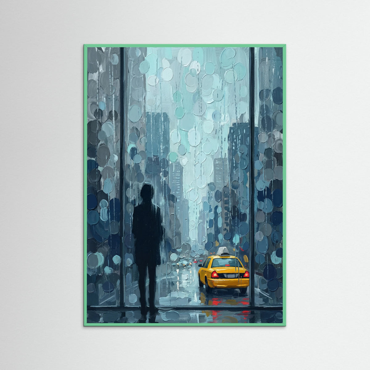 Mint Wood Rainy Reflections