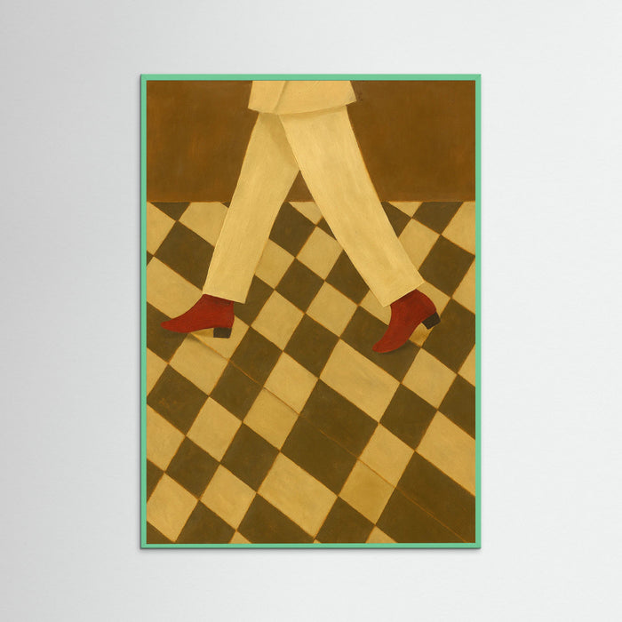 Mint Wood Red Boots