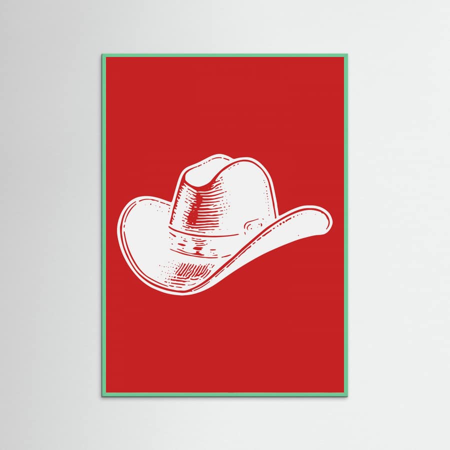 Plakat Red Cowboy Hat – plakat i druk artystyczny