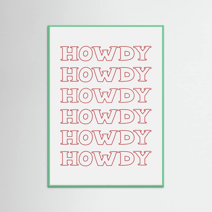 Red Howdy Poster – poster and art print