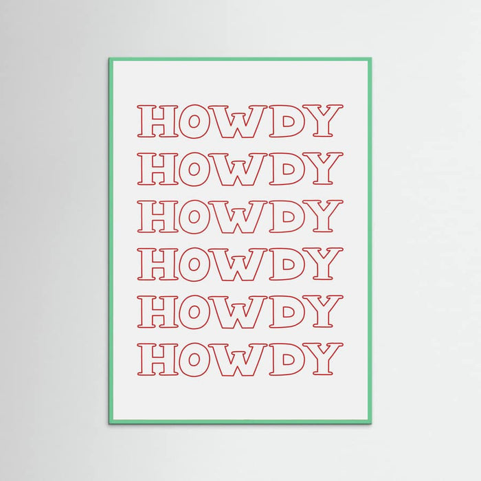 Red Howdy Poster – poster and art print