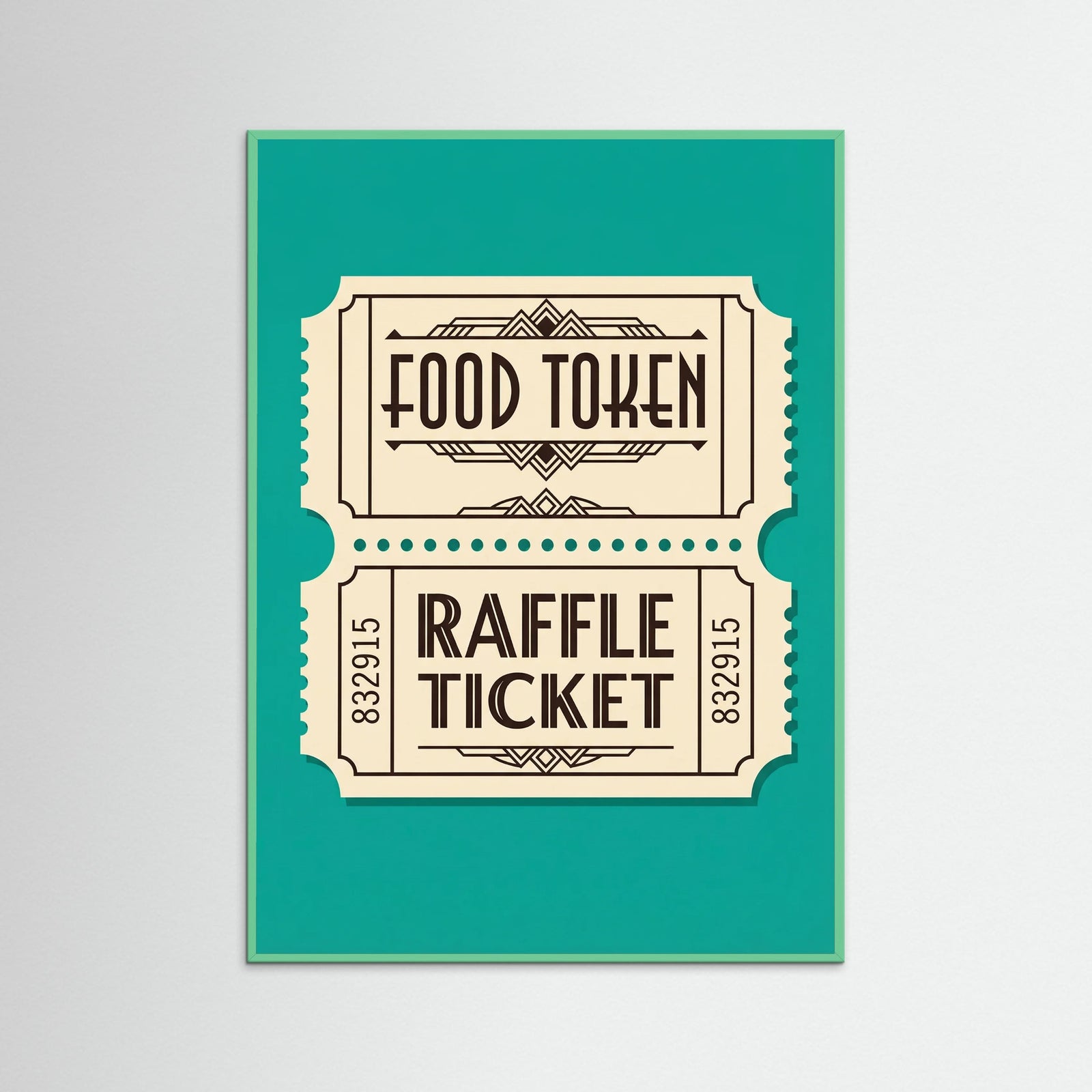 Mint Wood Retro Beverage Tokens