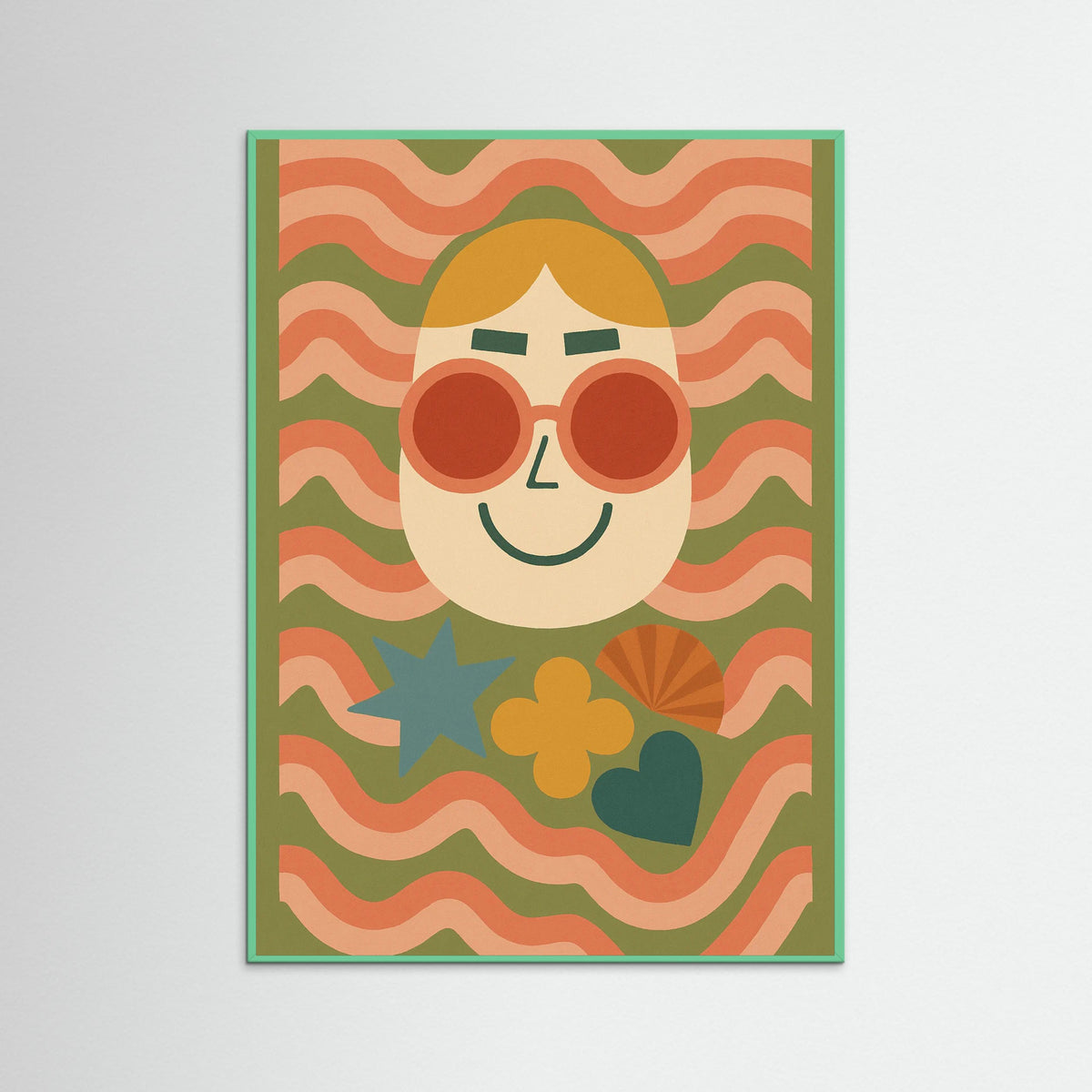 Mint Wood Retro Chic