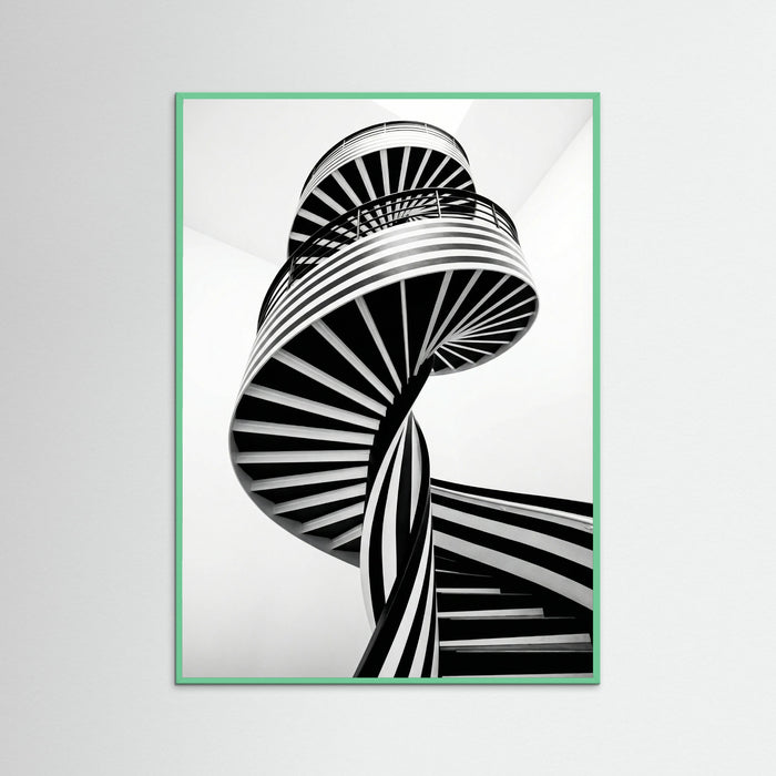 Mint Wood Rhythmic Stripes