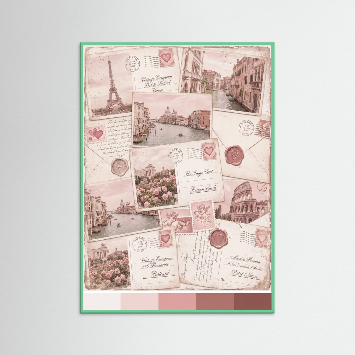 Mint Wood Romantic Mementos