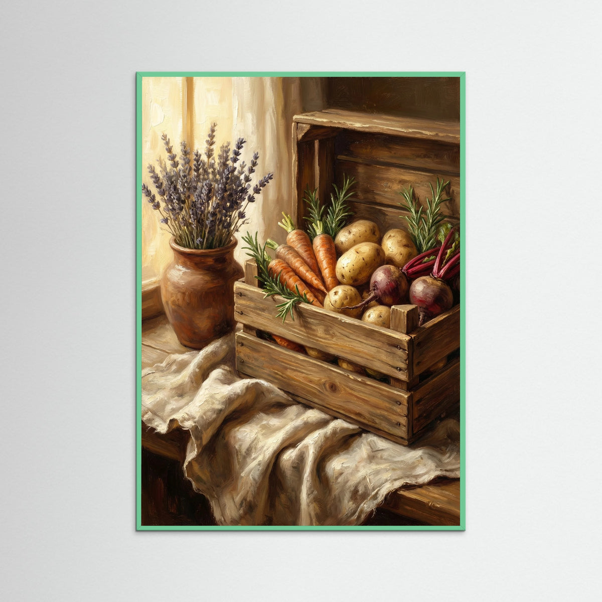 Mint Wood Rustic Harvest Table