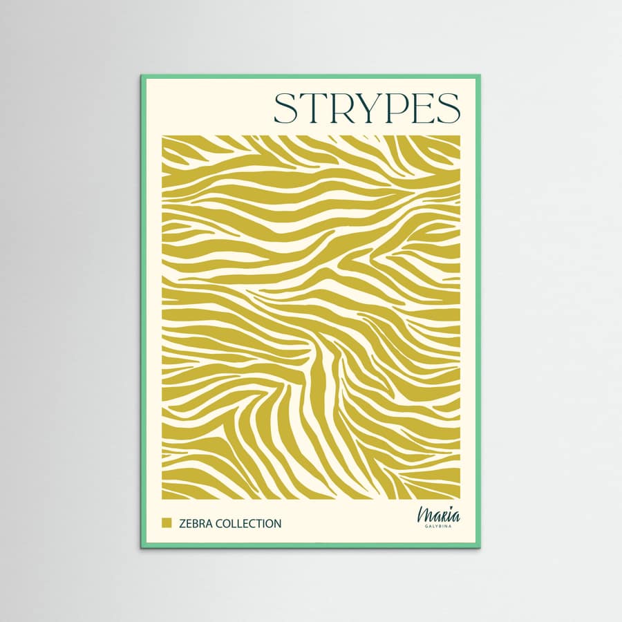 STRIPES. Zebra Collection Poster – plakat og kunsttryk