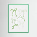Plakat Sage Green Bows – plakat i druk artystyczny