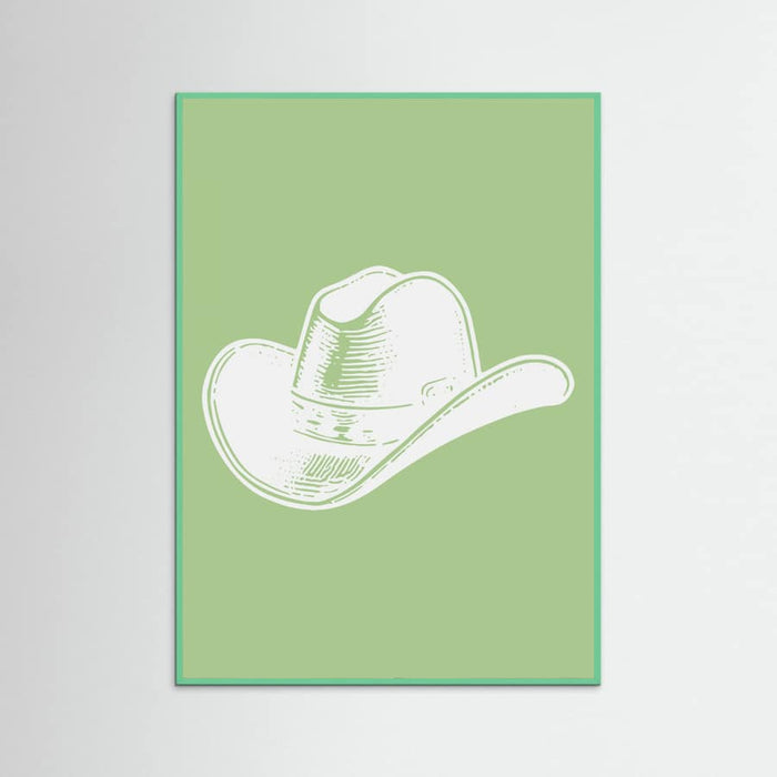 Plakat Sage Green Cowboy Hat – plakat i druk artystyczny