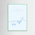 Salty Air Sun Kissed Hair Blue Bikini Poster – poster and art print