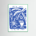 Mint Wood Salty Hair Poster