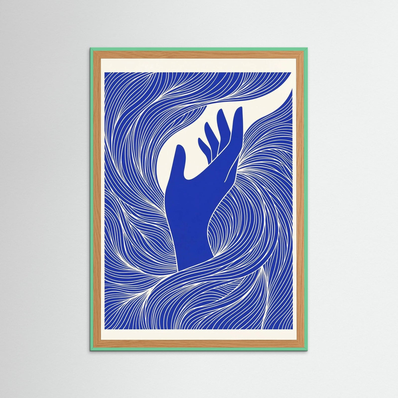 Mint Wood Sapphire Swirl