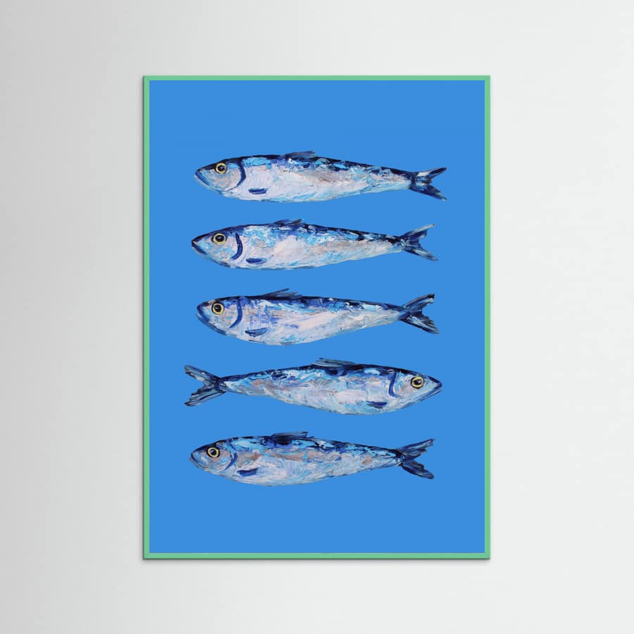 Poster Sardines on Blue – poster e stampa artistica