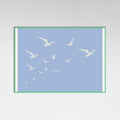 Seagulls Blue Background Poster – plakat og kunsttryk