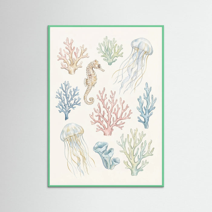 Mint Wood Seashell Serenity