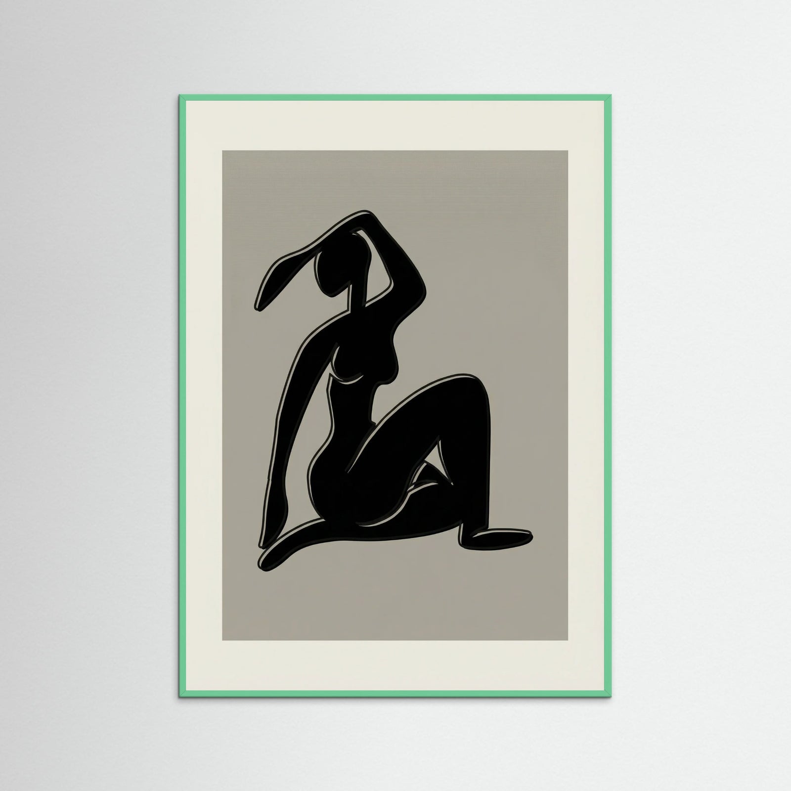 Mint Wood Seated Cutout Form