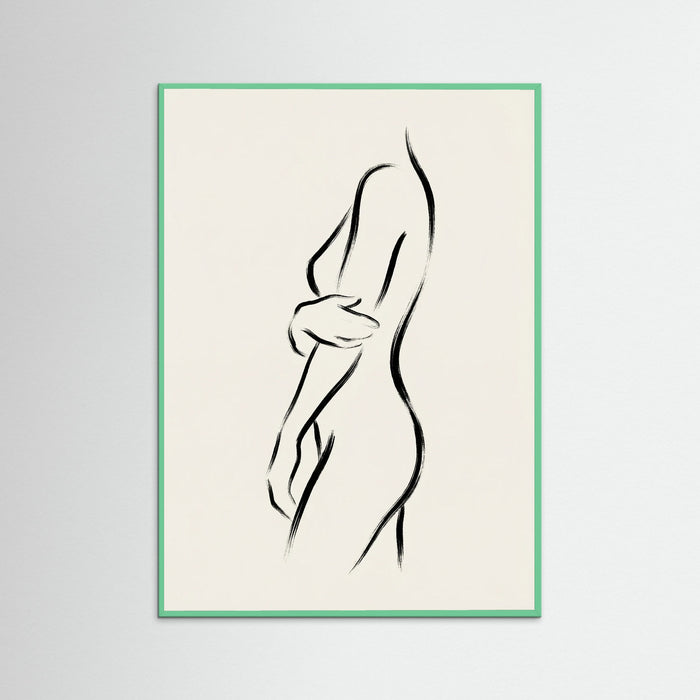 Mint Wood Seated Silhouette