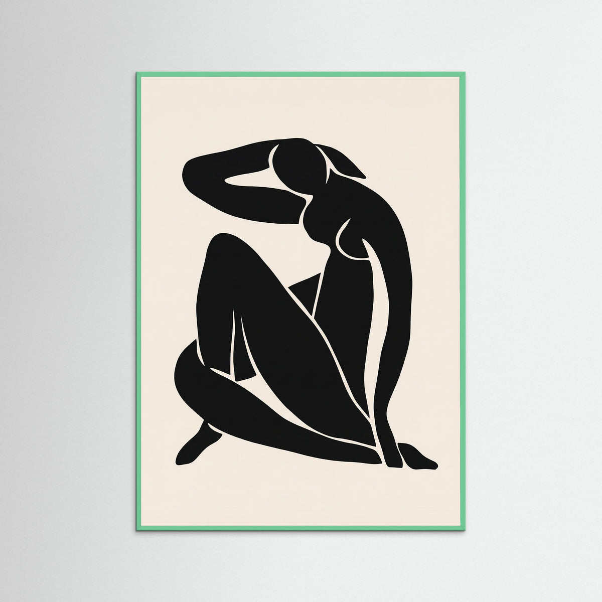 Mint Wood Seated Silhouette