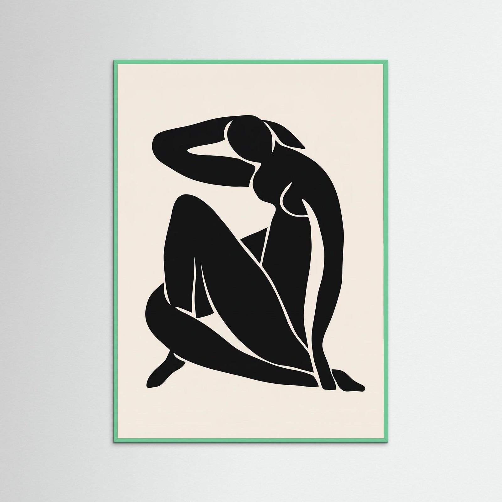 Mint Wood Seated Silhouette