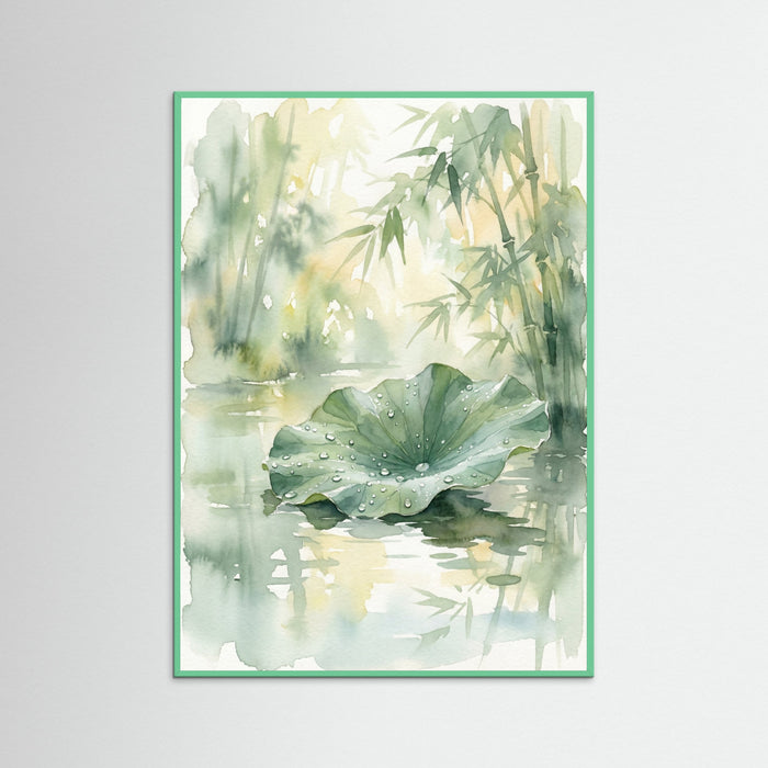 Mint Wood Serene Water Lilies