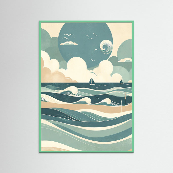 Mint Wood Serene Waves