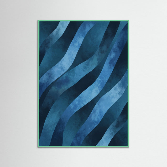 Mint Wood Shadowed Stripes